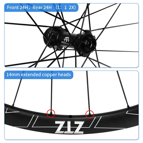 Ultralight 700C Carbon Road Wheelset With Front 37mm And Rear 46mm Depth, 24H Clincher Rims, Center Lock Disc Brake, front hub detail