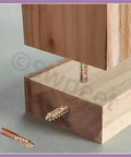Heavy Duty Zinc Plated Hanger Bolts Assortment Kit Double Ended Dowel Screws For Wood Furniture Assembly, inserted in wood.