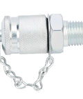 Heavy Duty Hydraulic Test Coupling Kit With Sealing Threads For Hose Fittings And Oil Measuring Tool NPT One Quarter Inch Built To Last Adapter Set For Pneumatic And Hydraulic Systems, carbon steel coupling