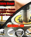 M14 X 1.5 Metric Tap And Die Set for creating and repairing threads in aluminum, cast iron, steel, and soft metals.