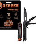 8 In 1 EDC Multitool Pocket Knife With Blade Pry Bar Hammer Saw Bottle Opener And Two Sided Quarter Inch Bit Driver for camping