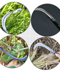 Two Piece Multi Function Mowing Tool Rustproof Scythe For Weeding Harvesting Gardening With Comfortable Grip showing close-up views in use