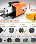 Heavy Duty Pneumatic Crimping Tool For Electrical Wire Terminal Dies Up To 16mm2 Air Powered Crimper Plier with dies and accessories.