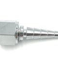 Heavy Duty Metal Oxygen Tubing Connector With Christmas Tree Barb And Threaded Swivel Nut For Leak Resistant O2 Hose Adapter Durable Construction Secure Fit Tubing Coupler, silver
