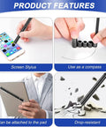 Fidget Gel Pen Gift For Men With A Dope Playful Twist And Practical Use, shown as a stylus, compass, pad attachment, and durable pen.