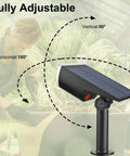 Fully adjustable Solar Spotlight Pack Outdoor 12 LED IP67 Waterproof Dusk To Dawn Auto On Off 2In1 for garden use