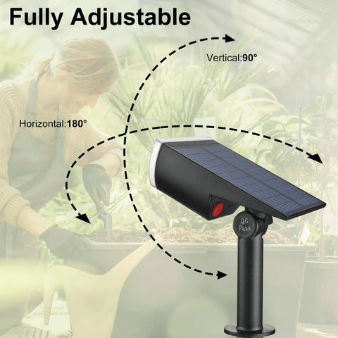 Fully adjustable Solar Spotlight Pack Outdoor 12 LED IP67 Waterproof Dusk To Dawn Auto On Off 2In1 for garden use