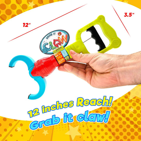 Grab It 12 Inch Claw Grabber Toy For Kids With Robotic Claw Design That Boosts Hand Eye Coordination And Makes A Hands On Interactive Pick Up Tool For Playtime Learning Toy And Party Favor