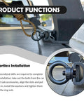 4 Piece Car Tie Down Anchors For T Slot Roof Rack M8 Stainless Steel Bolts detail with ring securing rope