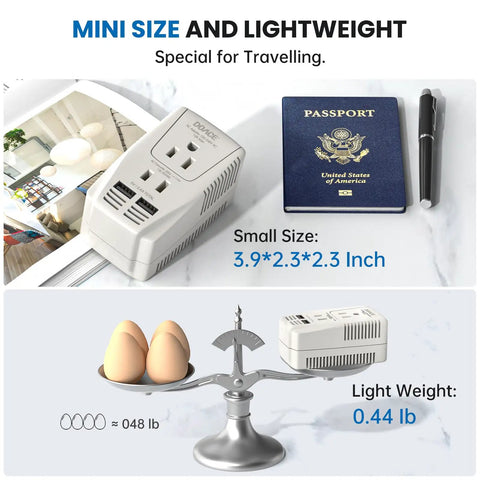 Get Your Us Hair Tools Firing On All Cylinders Overseas With This Badass 2000 Watt Voltage Converter next to passport