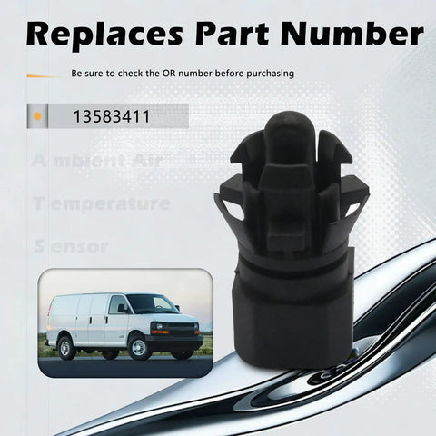 Heavy Duty Ambient Air Temperature Sensor Replacement with copper housing, direct fit for GM vehicles 2015 to 2022.