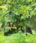Outdoor Bird Swing With Metal Frame And Wooden Dowel Perch For Finches And Hummingbirds, Rust Resistant Durable Two Pack