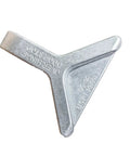 Patented Safety Bar Door Stop for Tension Hinged Doors, Commercial Grade, shown in heavy duty metal, overhead view