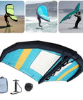 Dope Inflatable Wind Wing Foil Kit For Adults with 54 sq ft sail, pump, backpack, and accessories for kiteboard surfing.
