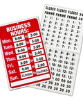 Go To Open And Closed Sign Kit With Changeable Letters And Numbers For Glass Doors Red Business Hours Display