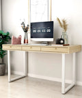 Desk with white metal table legs 28 inch square tube for dining tables and desks set of 4 heavy duty support modern look