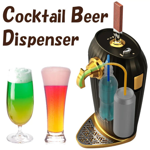 Portable Electric Ultrasonic Foam Maker Craft Beer And Cocktail Dispenser with colorful drinks and easy-to-use design.