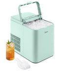 Heavy Hitter Countertop Bullet Ice Maker Cranks Out Twenty Six Pounds Daily With Low Maintenance Self Cleaning Design And Handy Scoop for chilling drinks.
