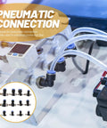 Super Easy 12 Piece Air Hose Adapter Fitting Kit With Abs And Copper Push To Connect Pneumatic Joints For Any Air Compressor Time Saving Install And Quick Release Couplers That Replace Old Broken Fittings Fast And Reliable pneumatic connection fittings on industrial tubing