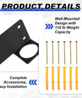 Wall Mount Jack Stand Organizer For Hydraulic Floor Jacks, Heavy Duty Car And Truck Tool Storage Rack, Space Saving Bracket shown with screws and anchors