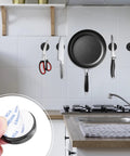 Heavy Duty Rare Earth Neodymium Cup Magnets With Adhesive Backing holding kitchen tools on wall