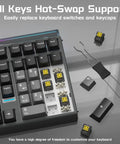 Next Level Wired Gaming Keyboard With Hall Effect Magnetic Switches And Adjustable Rapid Trigger showcasing hot-swap switch system.