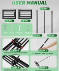 Assembly instructions for Lawn Leveling Rake For Easy Yard Work 30x10 Inch Head 73 Inch Heavy Duty Tool With Stainless Steel Handle