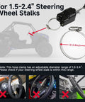 Universal UTV Turn Signal Kit With Horn, Hazard Lights, And Lever Column Switch for 1.5-2.4 inch steering wheel stalks