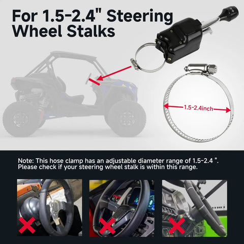 Universal UTV Turn Signal Kit With Horn, Hazard Lights, And Lever Column Switch for 1.5-2.4 inch steering wheel stalks