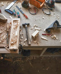 Rock Solid Portable Workbench Vise Top Heavy Duty Shop Station For Woodworking and Mechanical Repair Projects with tools on surface