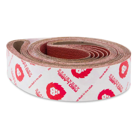 2 X 42 Inch Knife Sharpening Sanding Belts Premium Ceramic Grits P36 P40 P60 P80 P100 P120 Assorted Kit in coiled stack