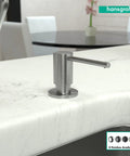 Soap Dispenser For Bath And Kitchen Sink Focus 3-Inch Steel Optic Finish 16 Oz Capacity Above-Counter Mounted Pump