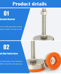 Heavy Hitter Adjustable Leveling Feet Solid As A Rock Carbon Steel Floor Shims No Sweat Quick Set Base Jacks Non Slip Support Pads For Industrial Racks And Heavy Equipment Rigged To Last 2 Pack with galvanized iron and anti-slip base.