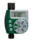 Programmable Digital Hose Watering Timer With LCD Screen Battery Powered One Outlet Irrigation Timer showing 6:00 AM