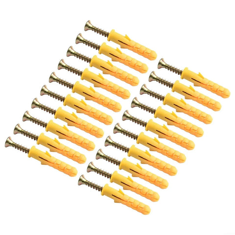 Beefy M8 Drywall Anchors Kit With Wall Expansion Screws M8x40 For Hollow Walls Zinc Plated Rust Resistant Set Rock Solid Hold For Shelves Curtains And Home Mounts Perfect For Damp Areas, yellow plastic wall anchors and zinc screws