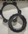 Center Lock Adapter For Bikes Lightweight Aluminum Disc Brake Rotor Upgrade on a textured background