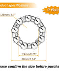 Product specification of a Bike Crank Bearing Set with 9 Ball Bearings showing dimensions 19mm and 29mm diameter.