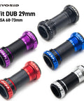 Mountain Bike Bottom Bracket 68 To 73mm 29mm Spindle English Threaded BB in various anodized colors for MTB and road frames