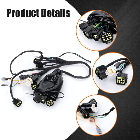 Full Main Wiring Harness For Light Bee X S Electric Dirt Bike And Segway X160 X260 Plug And Play Cable Harness on black surface