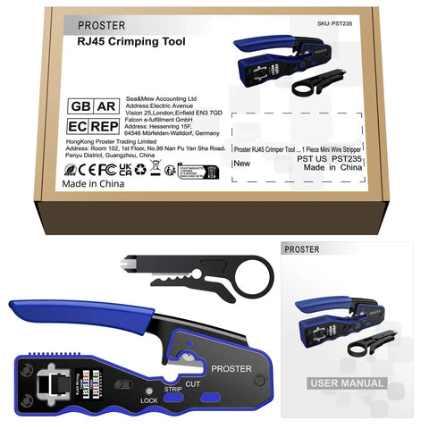 Heavy Duty Pass Thru RJ45 Crimp Tool With Ultra Rock Solid Build Delivers Buttery Smooth Motion For No Sweat Cat5 Cat6 And Cat7 Ethernet Cable Setup