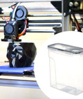 3D printing setup with filament dryer box in view, showing 3D Printer Filament Dryer Box No Hassle Dustproof Waterproof Storage Case For 1Kg Spools Sealed Tank For PLA And PETG Filament Keeps Filament Dry Between Prints With Easy Reach Round Opening Black