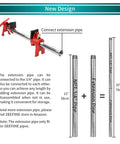 Heavy Duty Three Quarter Inch Pipe Clamps Set With Thirty Inch Pipe Two Pack Cast Iron Clamp Fixtures For Woodworking