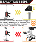 Two-pack stainless steel labor-saving arm jacks with dual-speed descent for furniture and cabinet installation (Amazon)