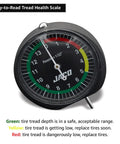 TreadPro Tire Tread Depth Gauge Dial Type Reads In One Thirty Second Inch Increments With 32nds Scale Color Coded for Cars