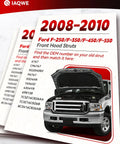 Plug-And-Play Front Hood Struts Replacement For Ford F-250 F-350 F-450 F-550 Super Duty 2008 2009 2010 OEM fitment guide