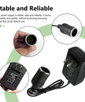 Top Shelf 120V To 12V 24W Ac Dc Converter Adapter Swaps Wall Outlet Power shown with plug and socket for car tools.