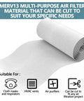 High Efficiency Filter Material For Custom Cut Air Filters That Capture Dust And Pet Dander Down To 0.3 Microns With Adhesive