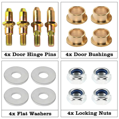Door Hinge Pin And Bushing Repair Kit For 1999 Through 2007 Chevy Avalanche Silverado Suburban Tahoe GMC Sierra Yukon Escalade