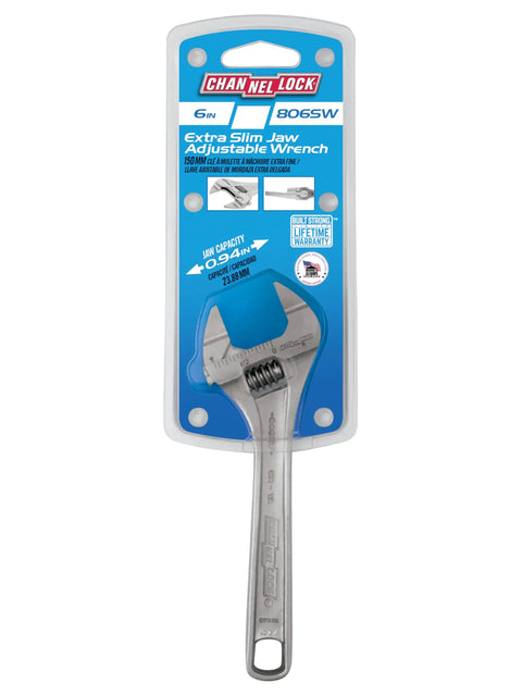 Six Inches Extra Slim Jaw Adjustable Wrench Engineered For Tight Shuts With Snag Free Clearance And Laser Engraved Scales Pro Shop Heavy Duty Tool Built To Handle Tricky Tasks Like A Champ