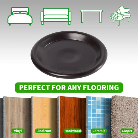 1 5 Eighth Inch Round Carpet Bottom Furniture Caster Cups Reusable Felt Furniture Sliders For Hardwood Floors Tile Laminate And Carpet Keeps Floors Scratch Free And Dents Away Brown Gray 24 Pack